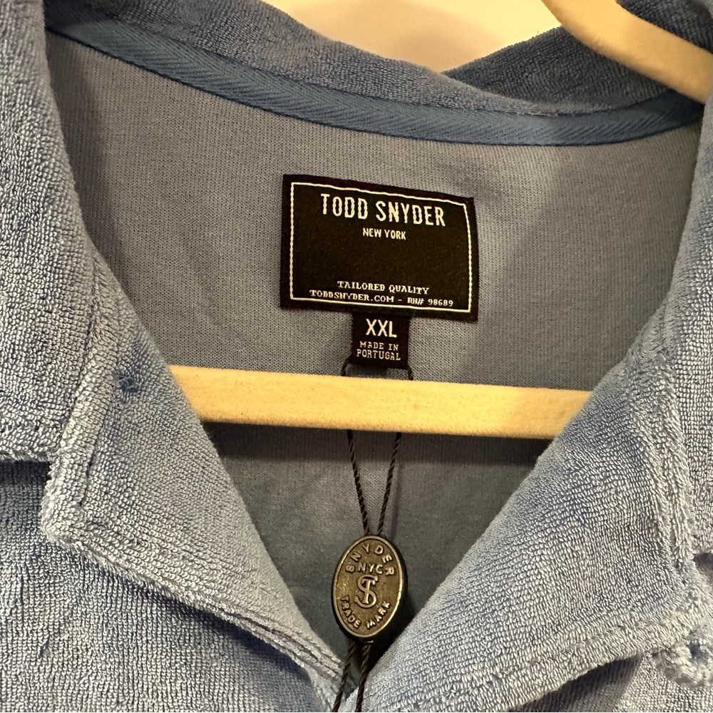 Todd Snyder Blue Polo Shirt with Quality Craftsmanship